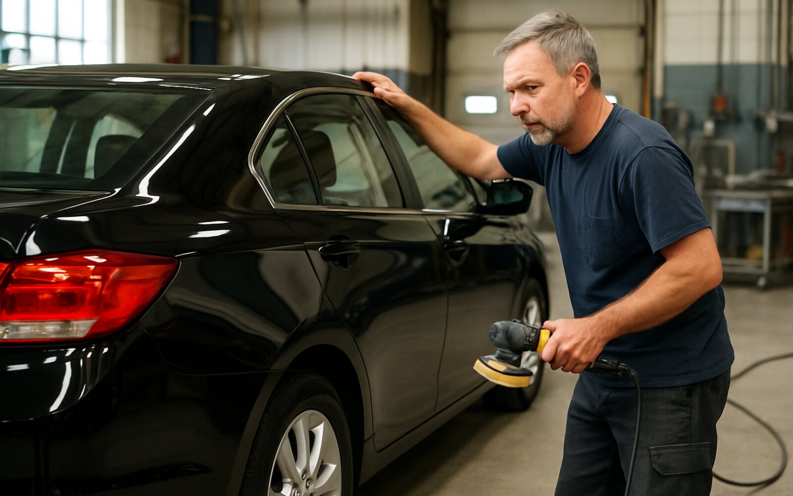 Smooth factory-matched panel after dent repair