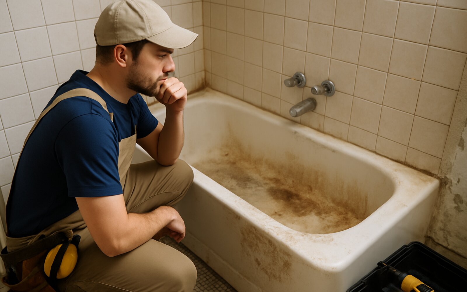 Old tub bathroom before remodel
