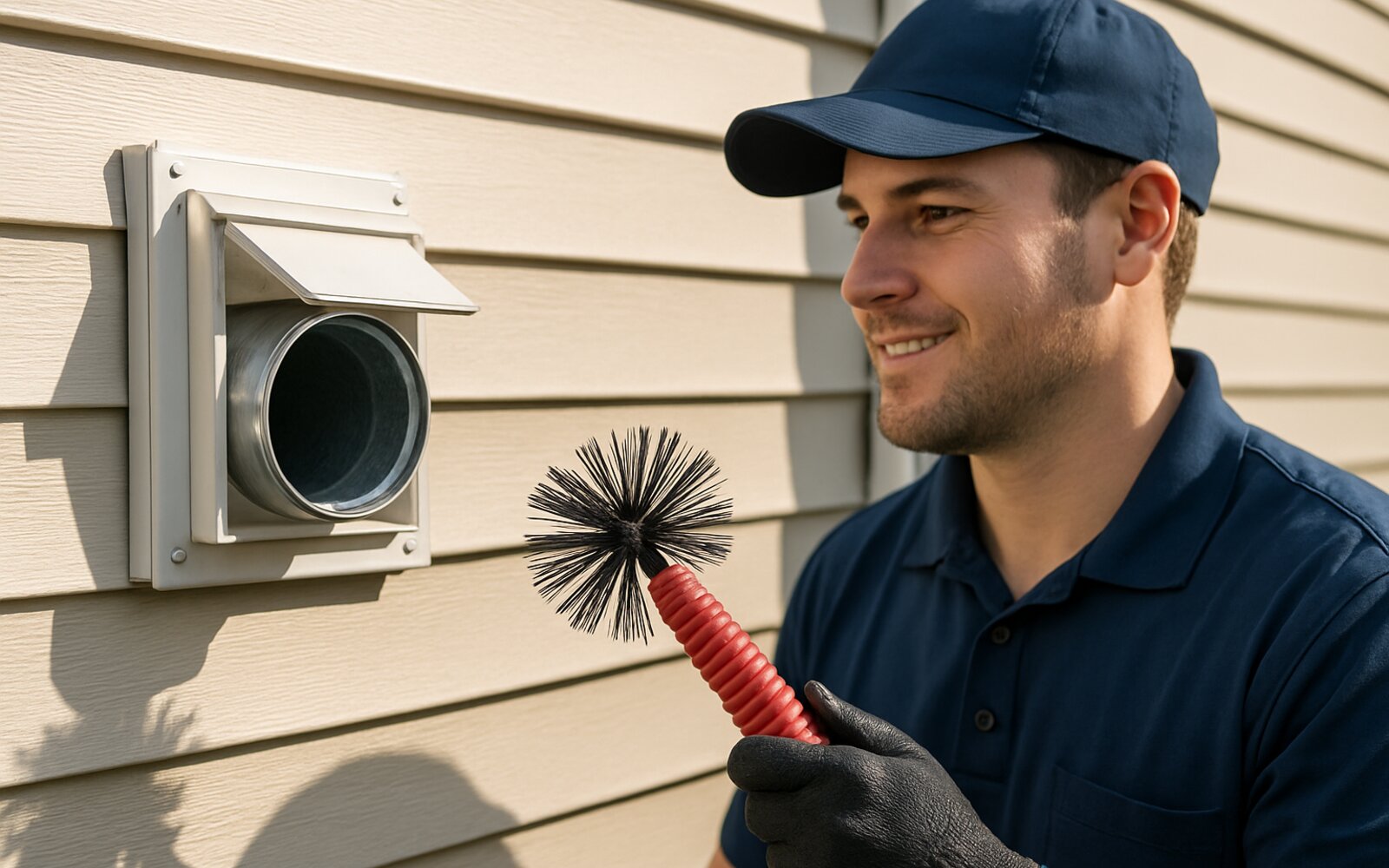 Clean open dryer vent after cleaning