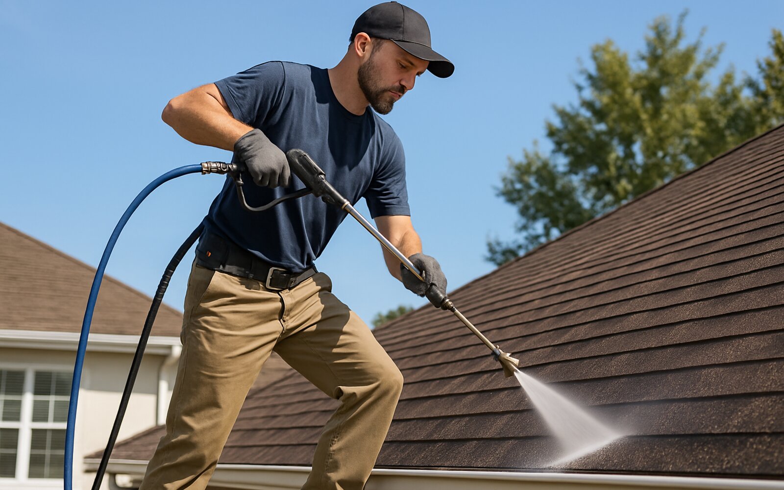 Roof Soft Washing by COMPANY NAME