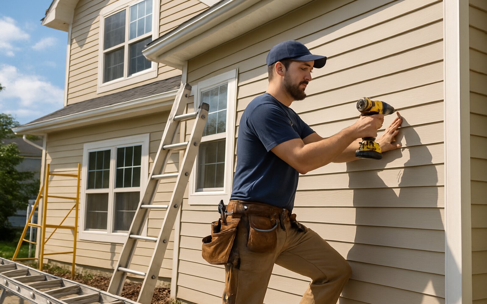 Home with new siding and fresh exterior trim