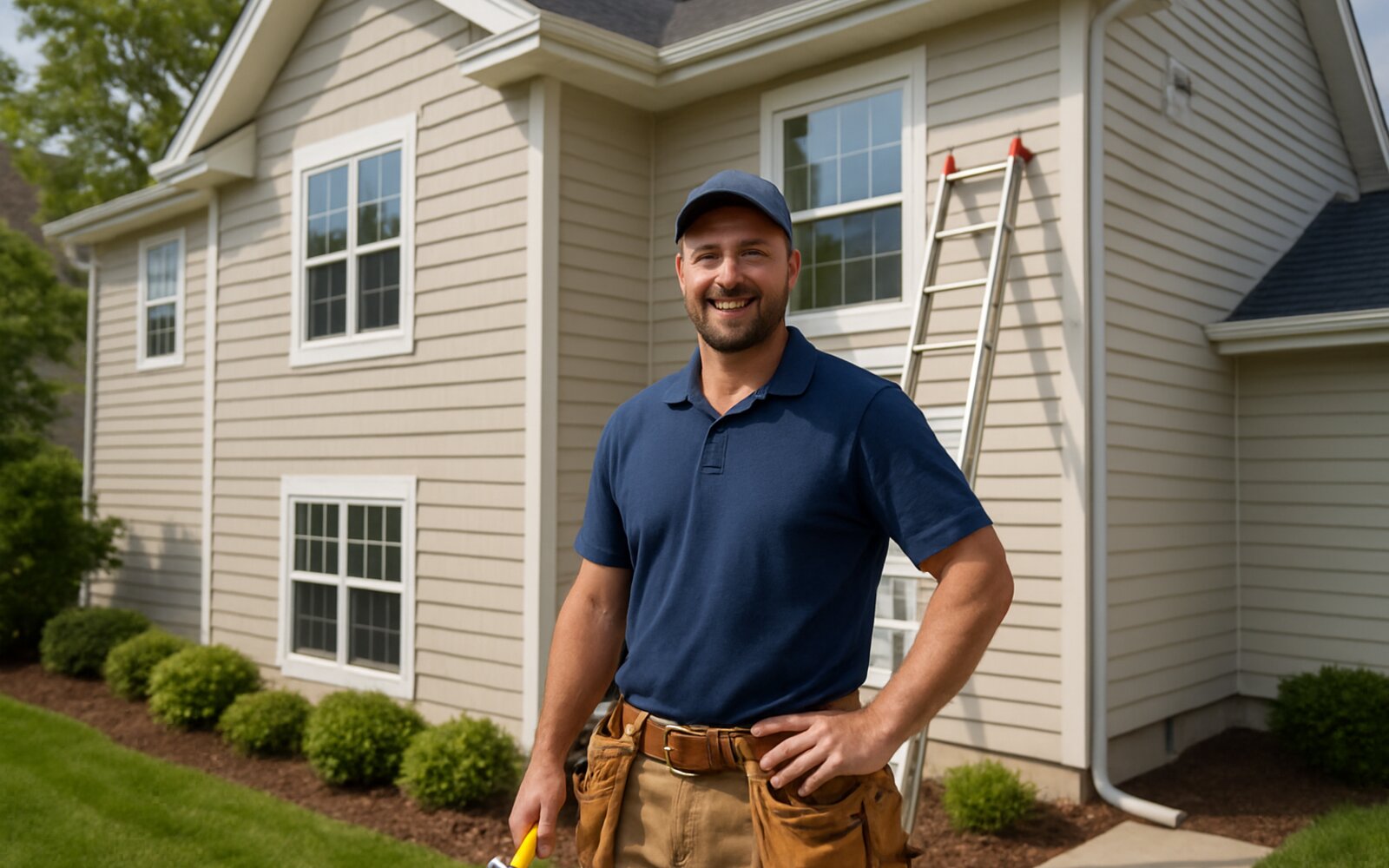 Clean new siding after full replacement