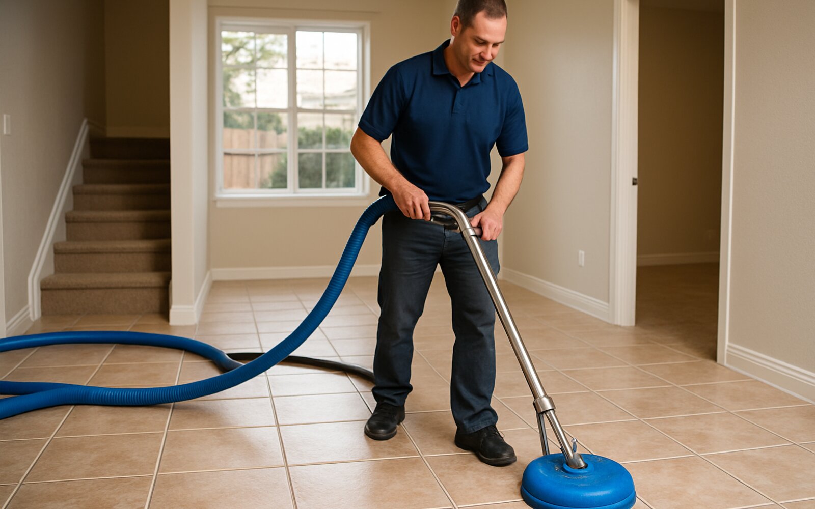 Bright even grout after deep cleaning and sealing